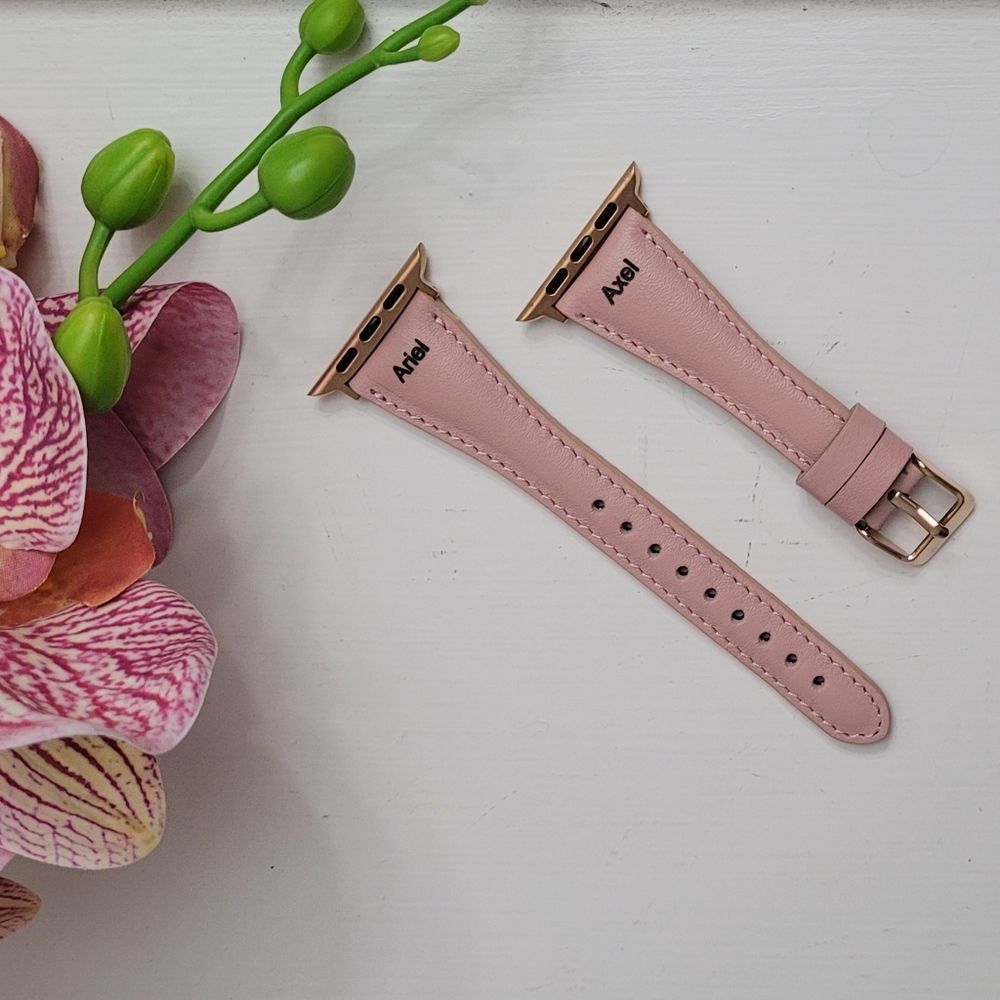 Premium Leather Apple Watch Band Straps Pink